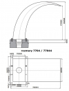 Delfín 320 mm, nerez, připojení 75 mm, povrch zrcadlový lesk