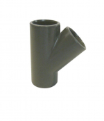 PVC Fitting - T-Stück 45° DN=50 mm, d=63 mm, Kleben / Kleben