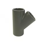 PVC idom - T-idom 45° DN=50 mm, d=63 mm, ragasztás / ragasztás