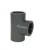 PVC idom - T-idom 90° 50 mm x 50 mm x 1 1/2“ int.,  DN=50 mm / 1 1/2“, d=63 mm, ragasztás / belső menet