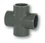 PVC Fitting - Kreuzstück 50 mm, DN=50 mm, d=61 mm, Kleben / Kleben