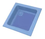 Zuhanytálca 70x70cm, kék