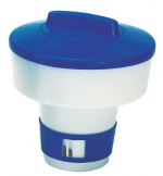 Distributeur flottant avec régulation de la quantité de produit chimique - moyen