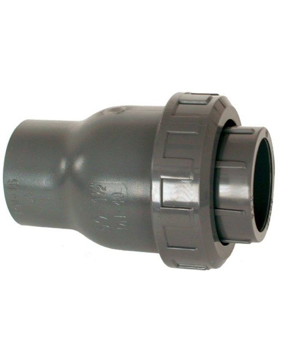 Well2wellness Valvola Di Non Ritorno A Cono In PVC, 40mm, Con Attacchi Adesivi, Colore Grigio - 4