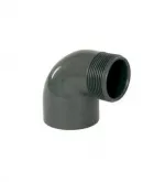 PVC tvarovka - Úhel 90° 50 mm lepení / vnější závit 1 1/2