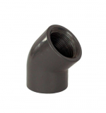 PVC tvarovka - Koleno 45° DN=63 mm / 2“ int., lepenie / vnútorný závit