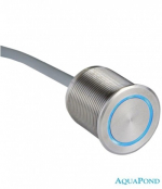 Piezotaster, Edelstahl RGB LED - Kabel 15 m