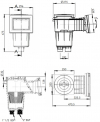 Skimmer 17,5 l mit adj. angle 6°, für Folie, mit Messingeinsätze, Standardhals