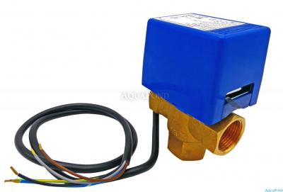 Elektrický trojcestný ventil. Připojení 1“ in 230 V