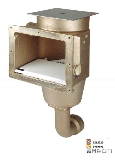 Hugo Lahme skimmer 240 mm, napojení 2“ vnitřní závit, pro fóliové, fóliové, prefabrikované a keramické bazény
