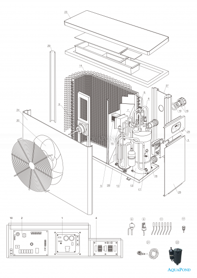 Náhradní díly pro tepelné  čerpadlo Mini inverter RMIC06   s chlazením 6kW