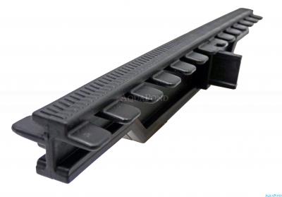 Přelivná mřížka bazénu - Roll rošt - šírka 295 mm, výška 22 mm -  černá RAL 9011