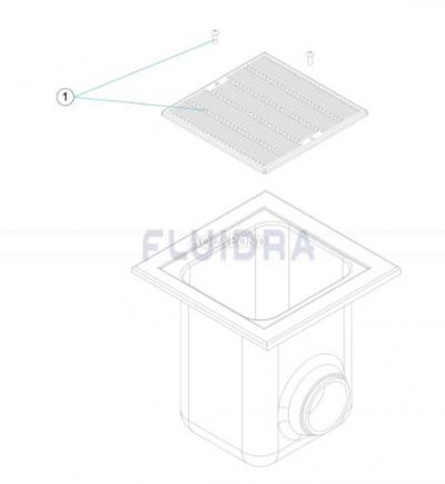 Náhradní díly pro Astralpool Dnovou výpust z polyesterového sklolaminátu - 330 x 330 mm - kód produktu: 20282