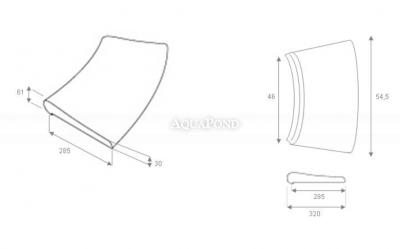 Bazénový lem Rádius R150cm, umělý pískovec bíly