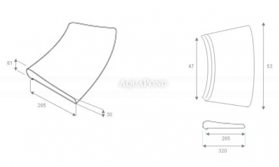 Bazénový lem Rádius R250cm, umělý pískovec bílý