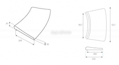 Bazénový lem Rádius R300cm, umělý pískovec bílý