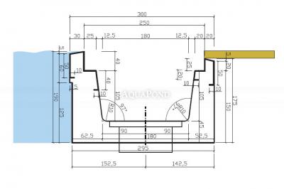 Betonový přelivový žlábek 2,0 m