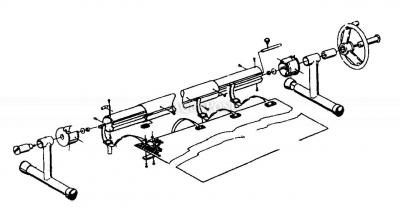 Nerezové navíjecí zařízení přenosné komplet s teleskopickou tyčí: 5,4-7,1 m