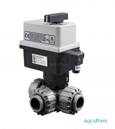  PVC Guľový el. trojcestný ventil 50 mm