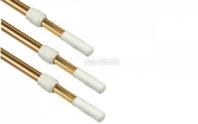 Teleskopstange 2,4 - 4,8 m, gold, zweiteilig (28/32 mm Druchmesser)