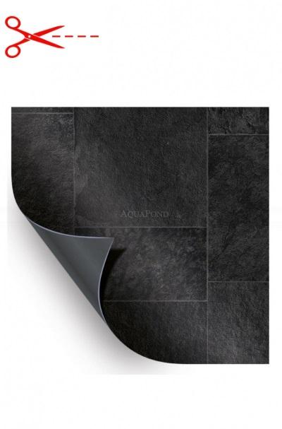 AVfol Relief - 3D Black Marmor Tiles; 1,65 m Breite, 1,6 mm, in Metern verkauft - Poolfolie