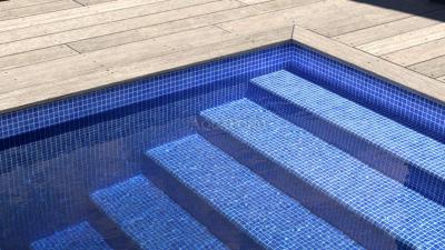 AVfol Relief - 3D Light Blue Mosaik; 1,65 m Breite, 1,6 mm, in Metern verkauft - Poolfolie