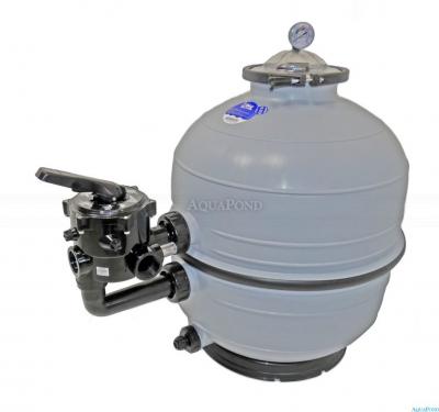 Komplette Sand Filteranlage MIDI KIT 400, Filterbehälter MIDI 400, Sechswege-Seitenventil, Micro Delfino 25 4 m3/h, 230V Pumpe