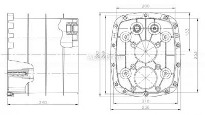 Gegenstrom AstralPool Sprint 68 m3 / h mit Astral 400 V Pumpe