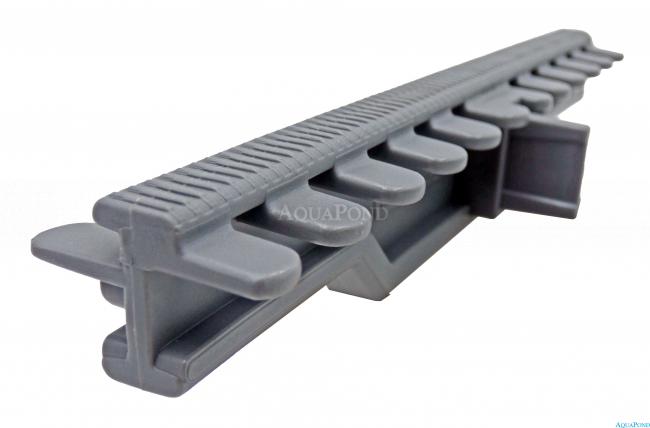 Überlaufgitter Breite 195 mm, Höhe 22mm Grau RAL 7011