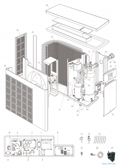 Ersatzteile für Wärmepumpe Inverter RIC70T (IPHCR70T) mit Kühlung, 27,3 kW