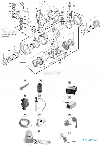 Ersatzteile Wärmetauscher Titan Compact 20 kW ohne Umwälzpumpe