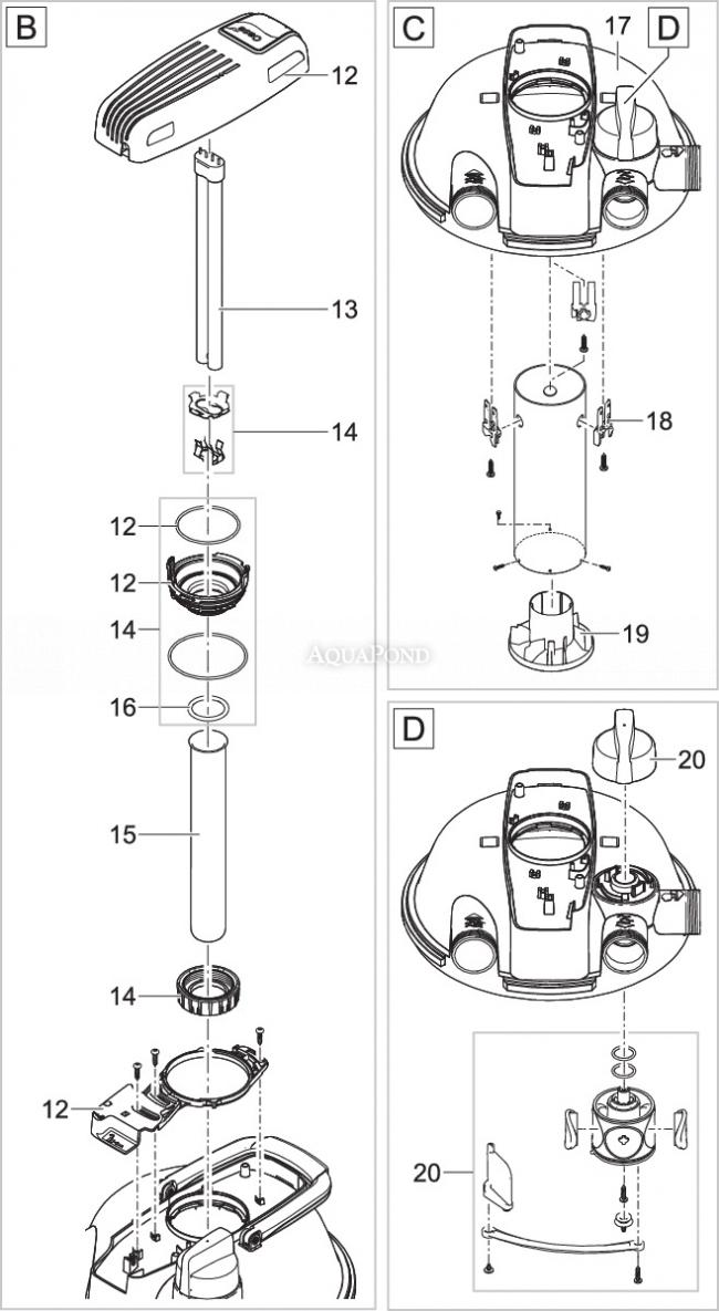 Ersatzteile für Oase FiltoClear 5000 Teich Druckfilter