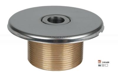 Hugo Lahme Einlaufdüse Ø 18 mm, Rotguss, Außengewinde 2", Länge 40 mm, für Keramik- und Fertigbecken