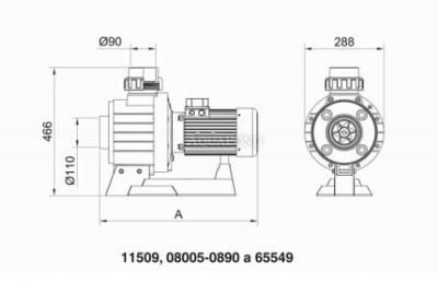 Astralpool-Vorinstallations-Gegenstrom-Kit mit Aisi-316-Edelstahldüse und Astral-Pumpe 88 m3/h, 400 V