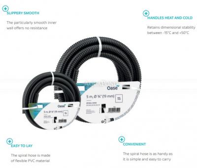 Oase Spiralschlauch schwarz 1 1/4