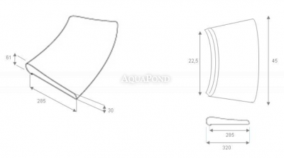 Radius R30 cm, innenbogen, weiß