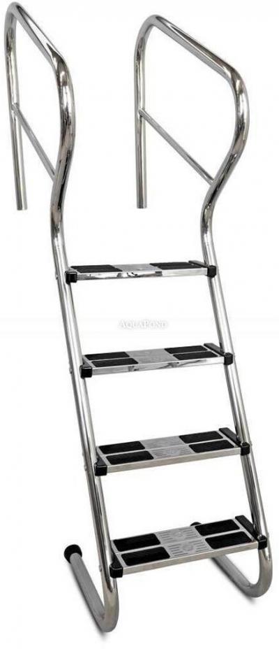 Ideal Eichenwald Treppenleiter mit Sicherheitsstufe mit 4 Stufen Modell 53