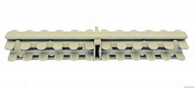 Überlaufgitter - zweiseitige - Breite 195 mm, Höhe 35 mm - Elfenbein RAL 1015, Der Preis gilt für 1 Stück Gitter