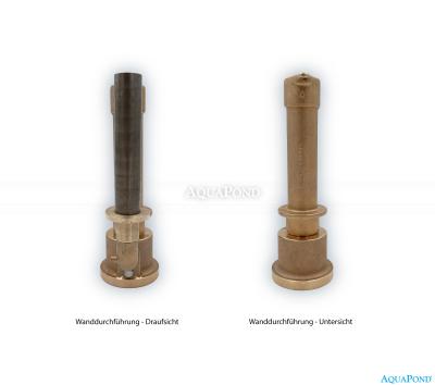 Hugo Lahme Wandeinführung 1½" Innengewinde für Hydromassagedüse - Tiefe 240 mm, Anschluss 1" und ½" Innengewinde