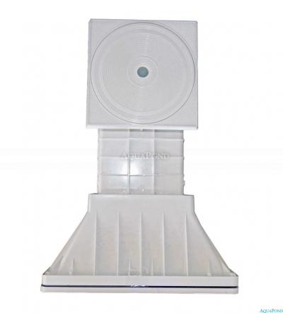 Skimmer Kripsol, für Folie, Absaugung 400 mm x 230 mm, mit Vakuumscheibe