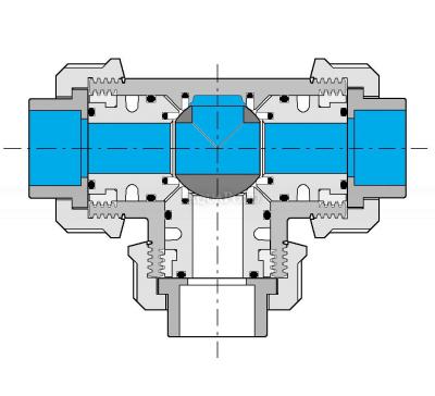 PVC 3 Wege Kugelhahn 32 mm T