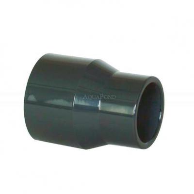 PVC Verbindungsstück - lang 63–50 x 25 mm , DN=50/25 mm, d=63/33 mm , kleben / kleben