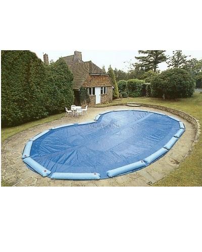 Water bag, 2 m long, used as a weight for the winter cover tarp
