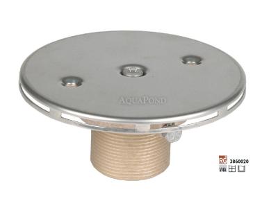 Hugo Lahme Floor Nozzle, red bronze, 1 1/2“ external thread, adjustable and closable cover, for ceramic and liner pools