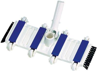Suction head for concrete pools with side brushes, 40 cm wide