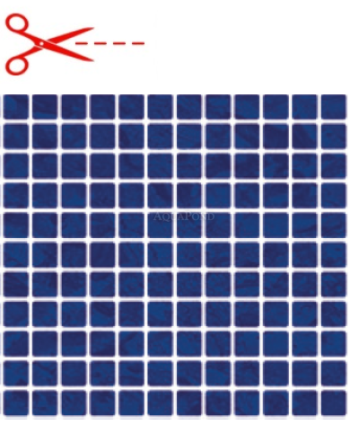 Aquasense - 3D Mosaic Dark Blue; 1.65 m width, 1.6 mm, by the meter - Pool liner, price is per m2