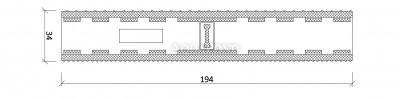 Overflow grating, grate for public pools - white - width 246 mm, height 35 mm, price is stated per 1 pc of grate