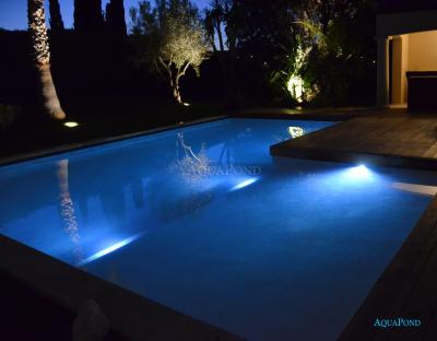 Light Sea MAID MINI 9 LED RGB colored, installation into the nozzle, for liner and prefabricated pools
