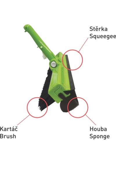3 in 1 - Brush, squeegee, sponge
