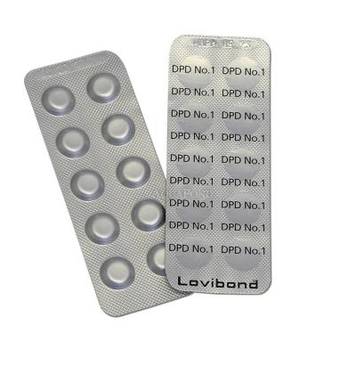Test tablets for photometer DPD No. 1, 10 tablets for measuring free chlorine